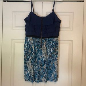 Cute blue half zipper dress